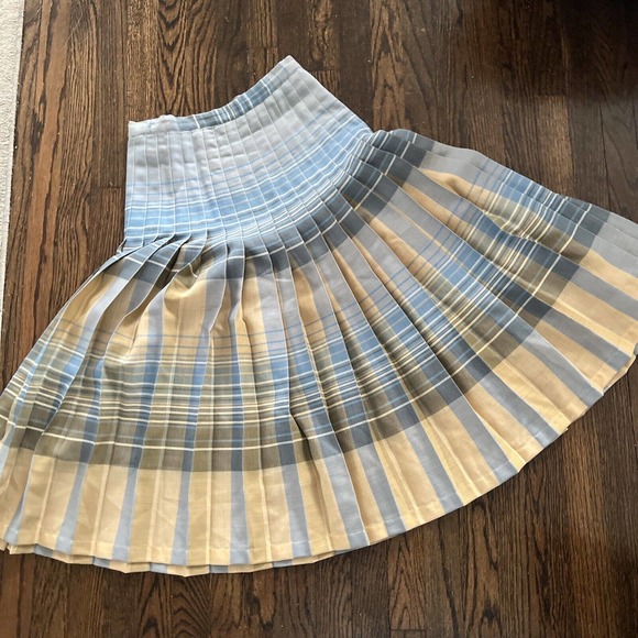 VTG Charlotte Ford Classique Reversible Pleated Midi Skirt Pure Wool 8 GORGEOUS - Picture 10 of 14